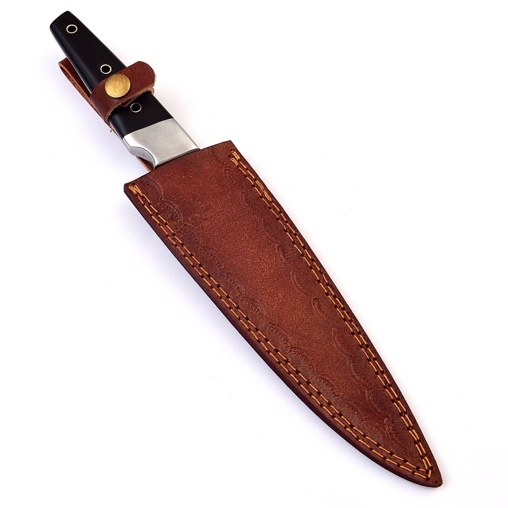 Handmade Sharp Bowie knife 13" Full Tang with leather sheath Multi-use