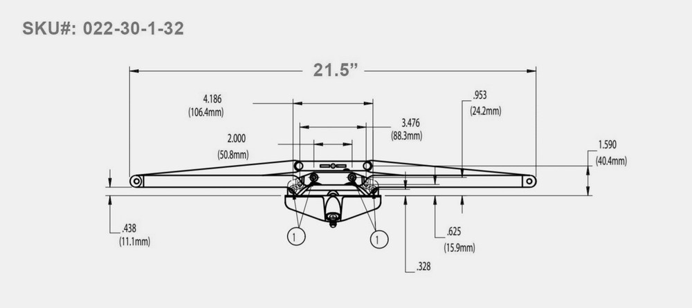 WRS Truth 21 1/2" Single Pull Awning Operator- White