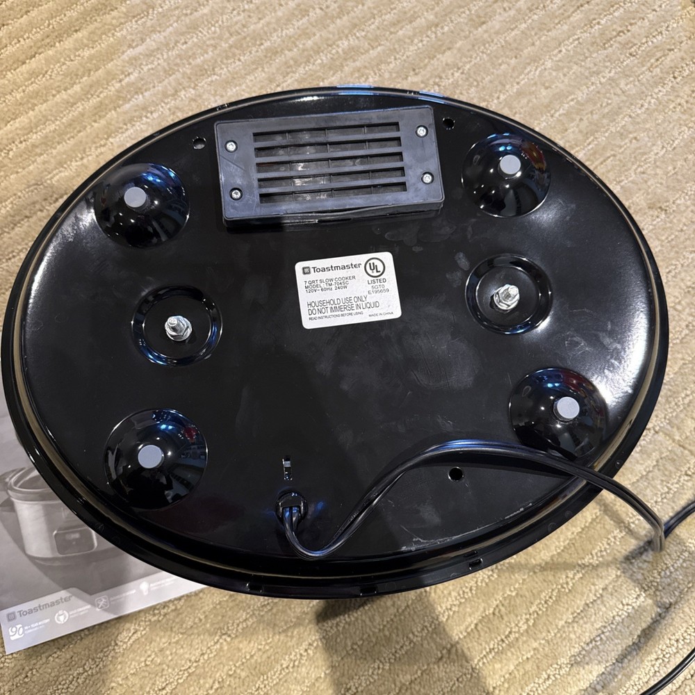 Toastmaster 7 Quart Digital Slow Cooker Silver | Model TM-704SC **BASE ONLY**