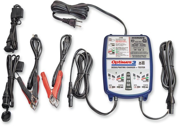 TecMate Optimate 3 Battery Charger x 2