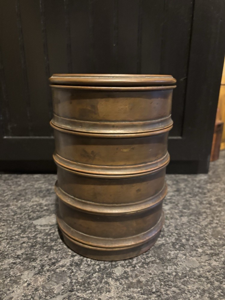 Antique 4 Part Copper Sifter
