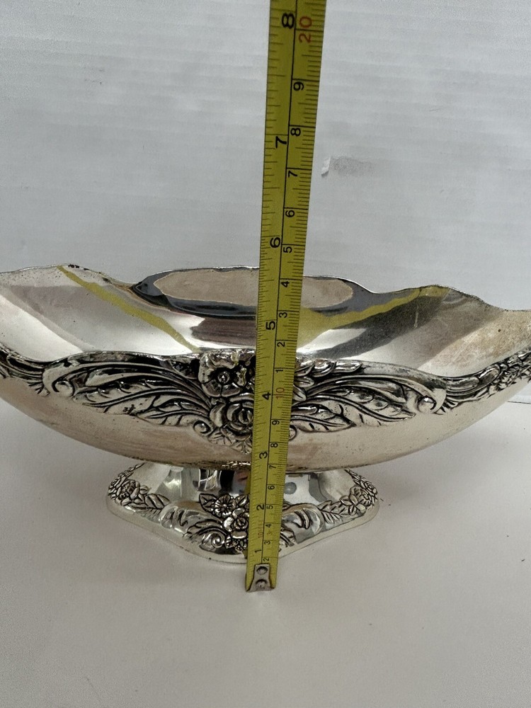 Pair of Silver coloured Decorative Ornate Bowls