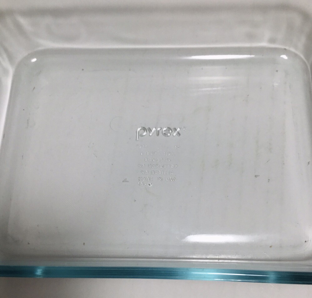 Pyrex #7211 - 6 Cups, 1.5L- 8x6x2 - Clear Baking Dish Rectangle Ovenware