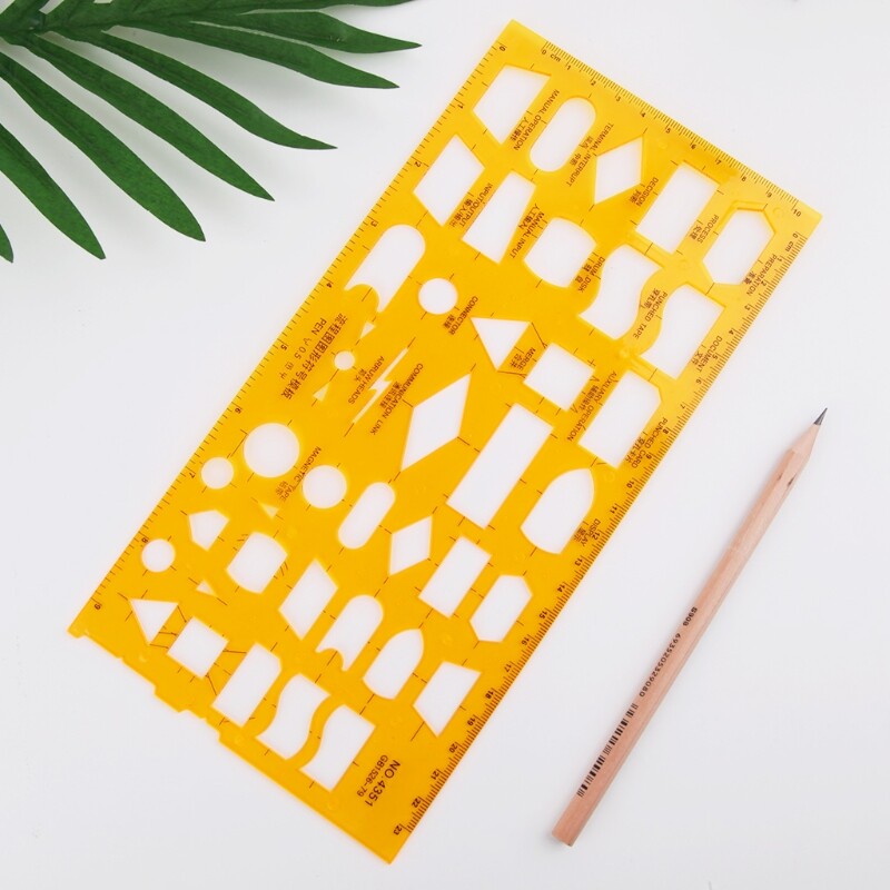 Resin Flow Chart Symbol Drafting Template Ruler Stencil Measuring Tool Student