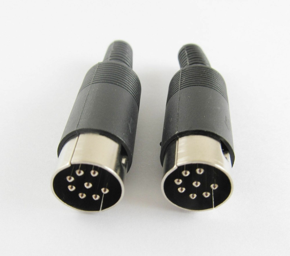 10pcs DIN Plug Male Plug Cable Connector 8 Pin With Plastic Handle