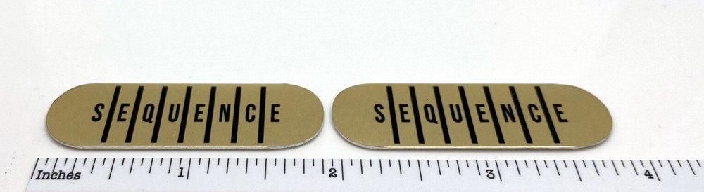 Sequence Speaker Badge Logo Emblem PAIR Custom Made Aluminum