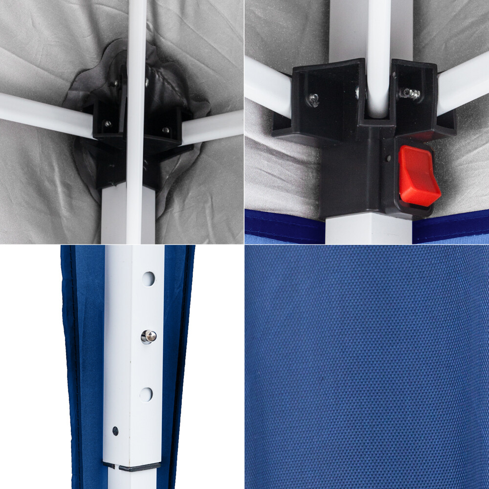 3 x3m Two Doors & Two Windows Practical Waterproof Right-Angle Folding Tent Blue