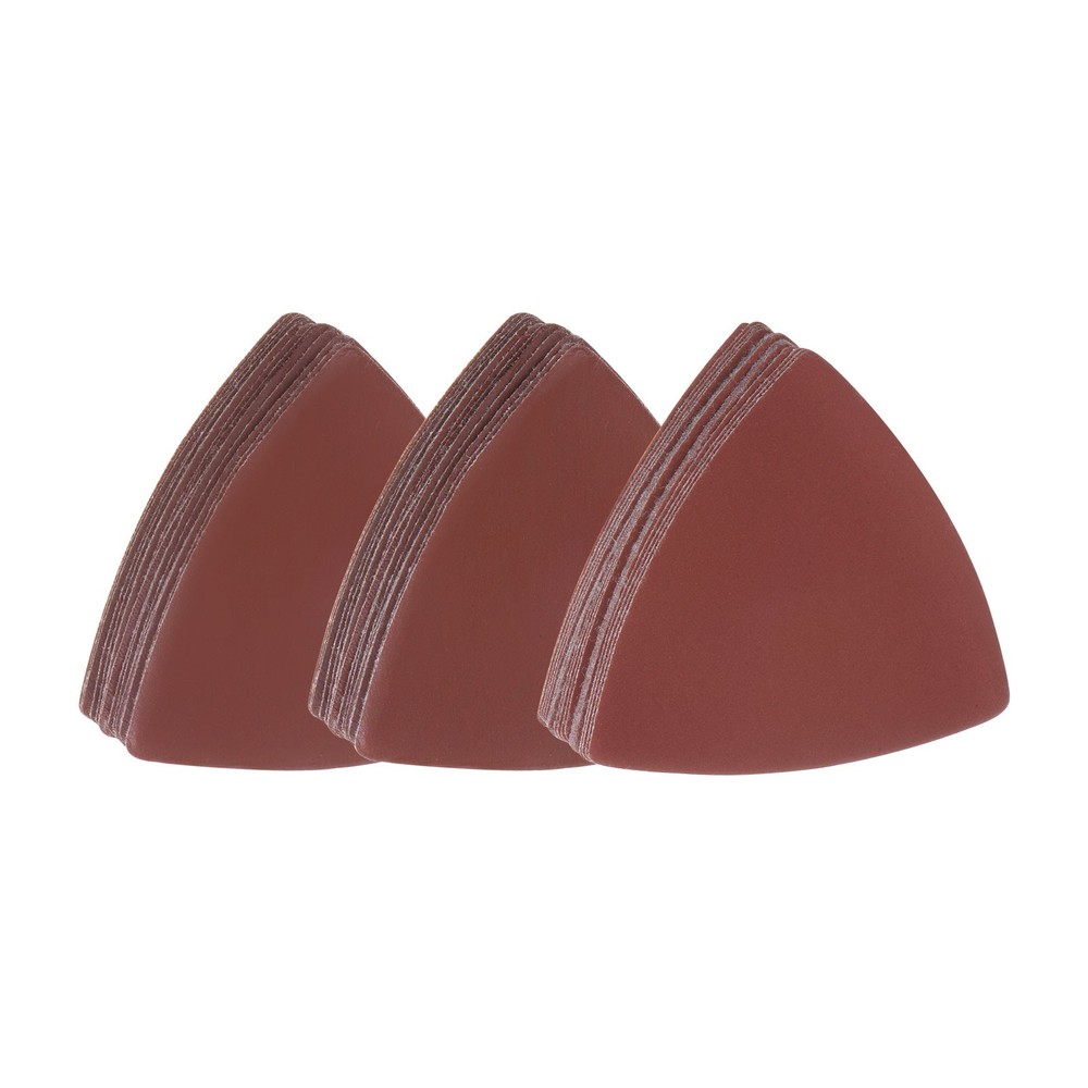 60pcs 1200/1500/2000 Grits 80mm Aluminum Oxide Triangular Sandpaper Pads