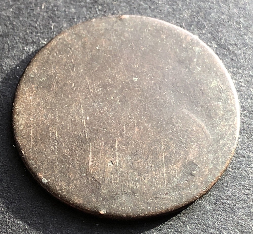 George III 1/2 Penny, deeply Counter Marked ' 1776 '