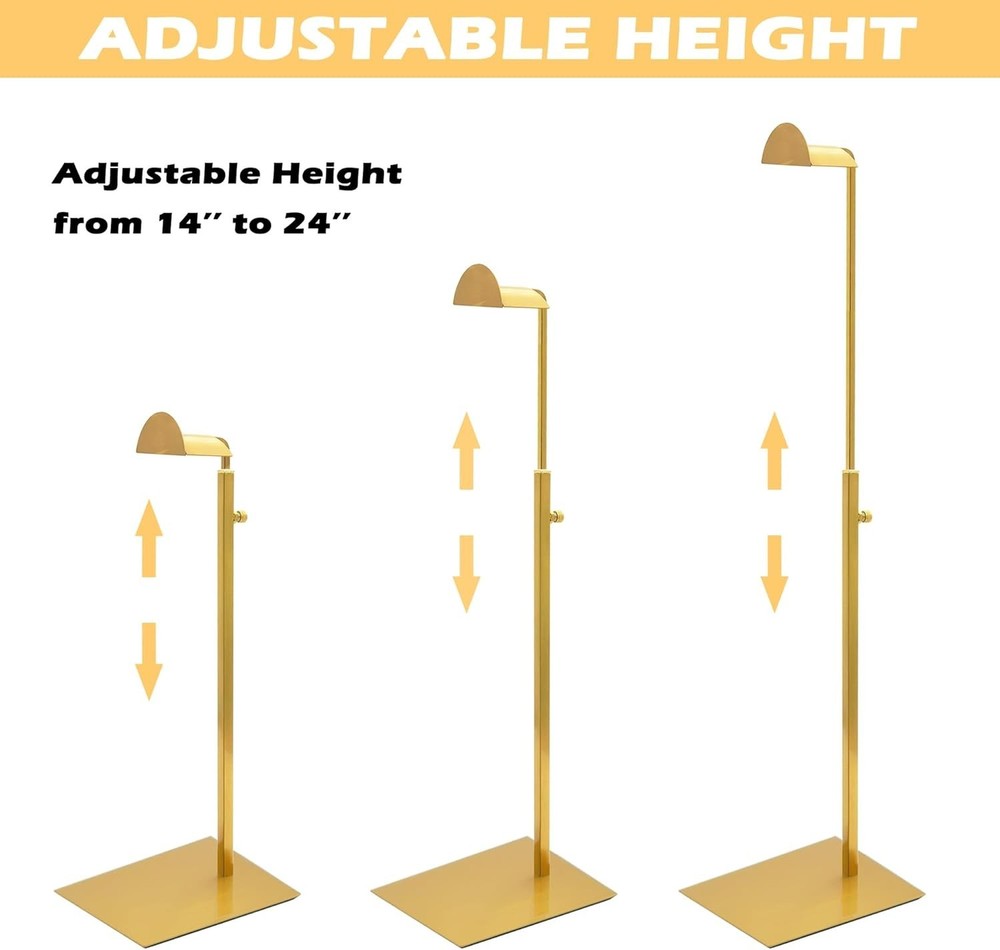Gold Purse Holder Trio with Adjustable Height