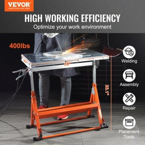 Welding Table 30 x 20 400lbs Load Capacity Steel Welding Workbench Table