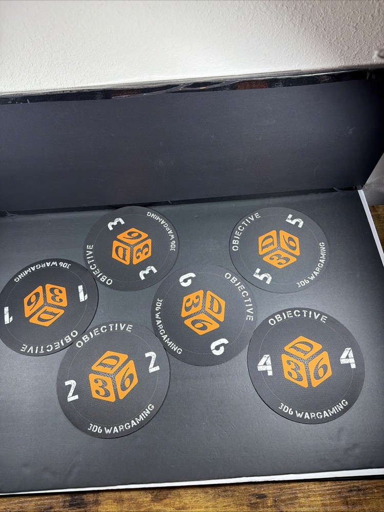 Warhammer 40K Neoprene Objective Markers Qty 6 3d6 Wargaming