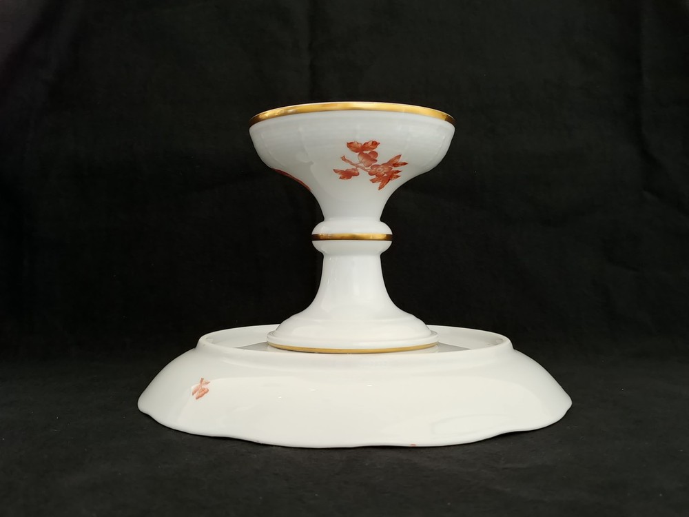 Herend Queen Victoria Fortuna Rust Cake Stand
