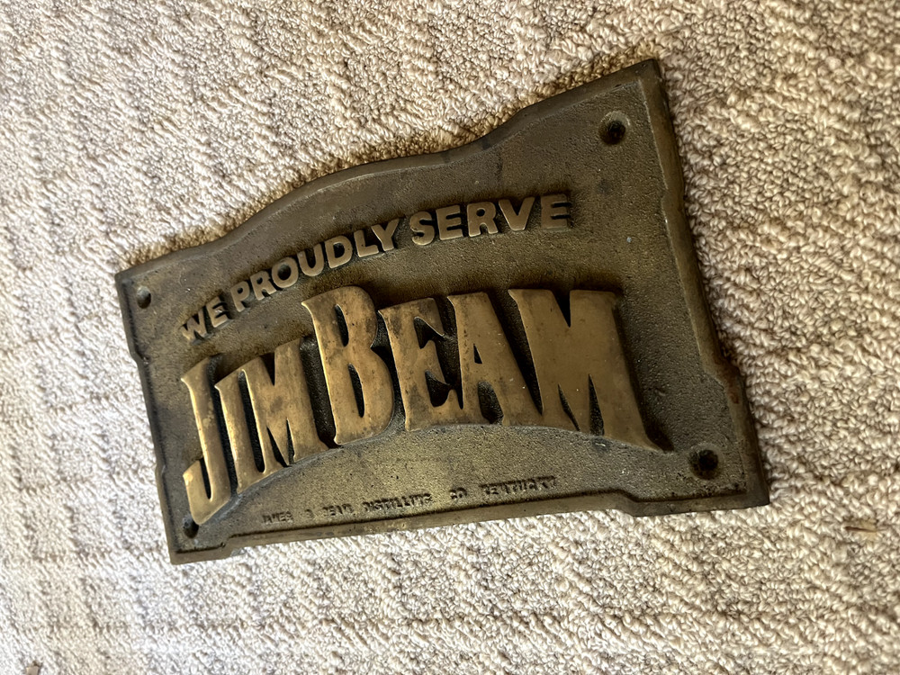 Jim Beam Brass Bar sign