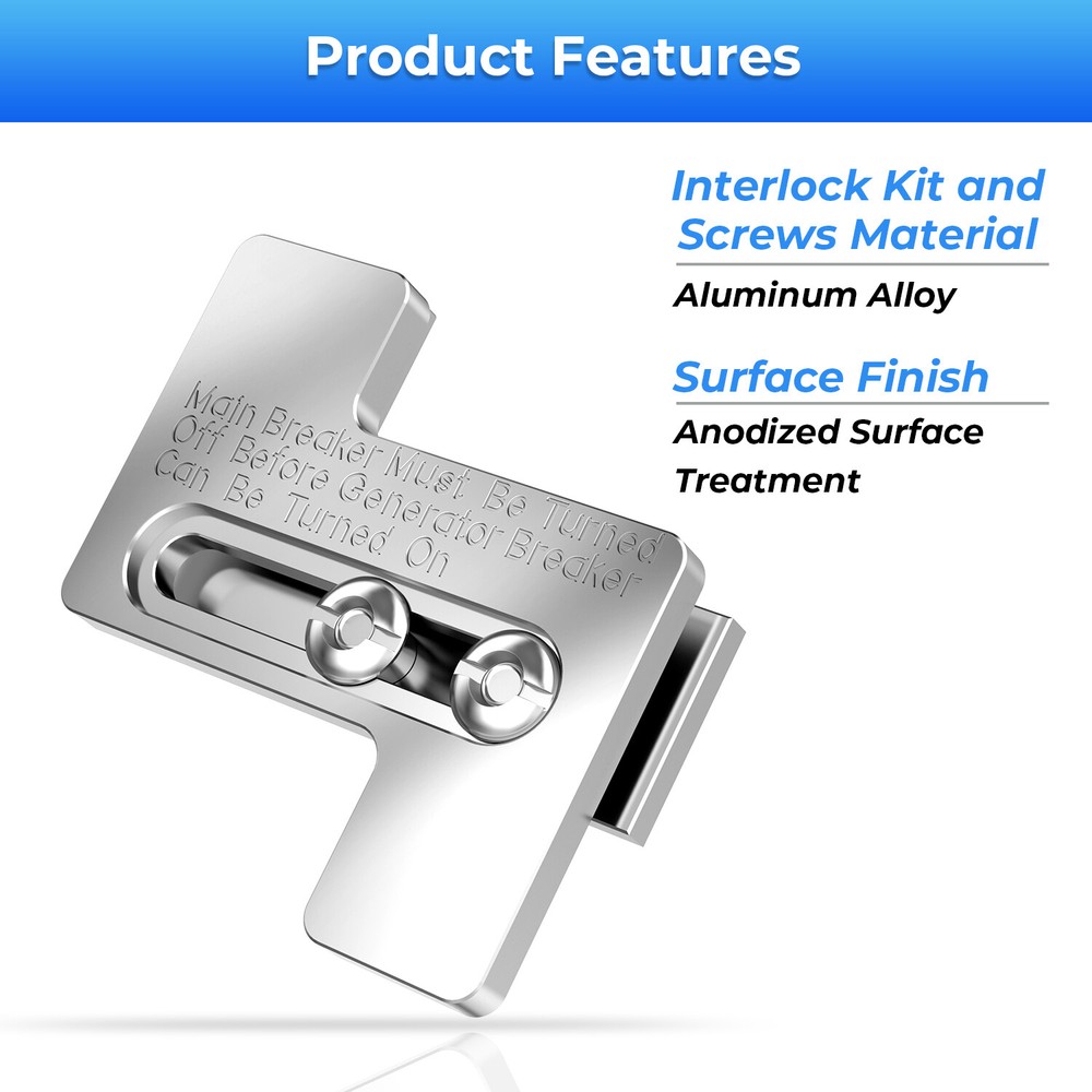 Generator Interlock Kit For Challenger Westinghouse Siemans 200 Amp Panel