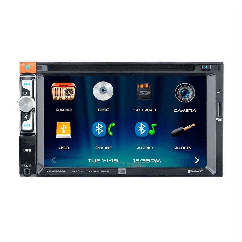 Dual XDVD269BT CD Player Bluetooth USB AUX Input 6.2" Touch Screen LCD™
