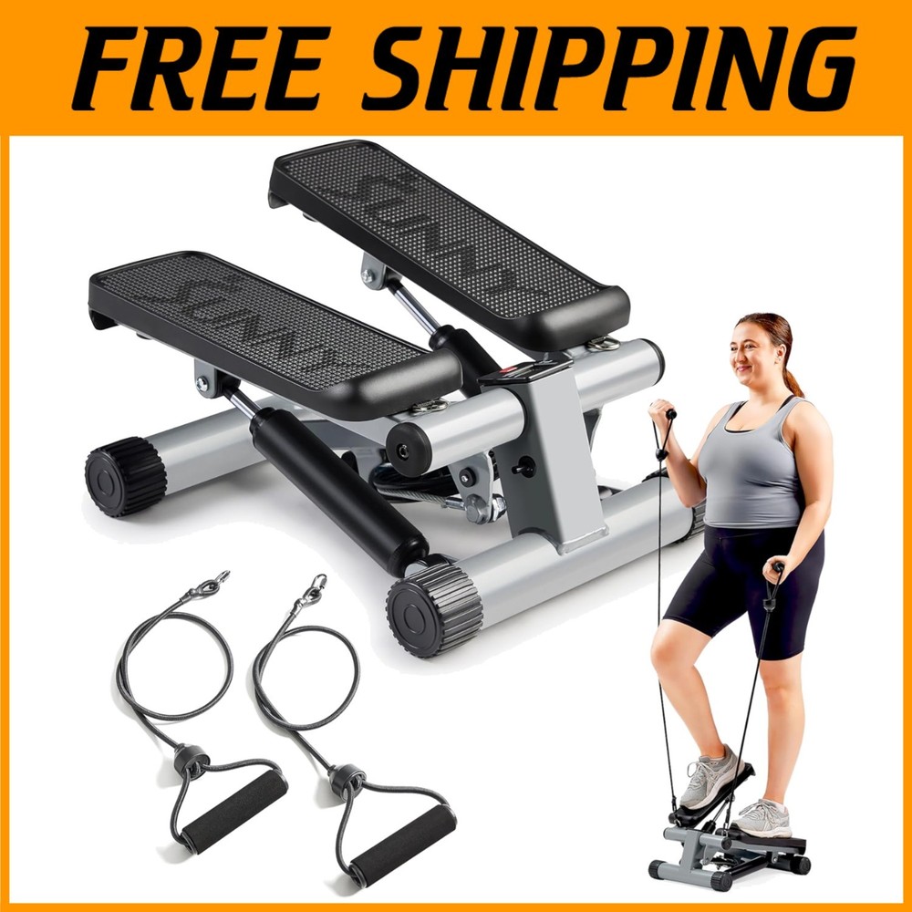 Compact Mini Stepper with Resistance Bands, 300lb Capacity
