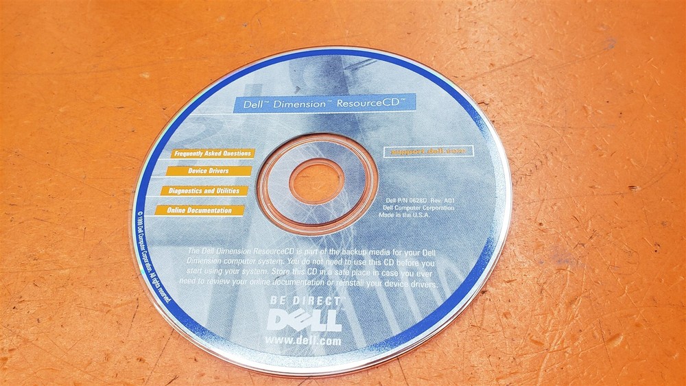 ⭐️⭐️⭐️⭐️⭐️ Dell Dimension ResourceCD P/N 0628D Drivers