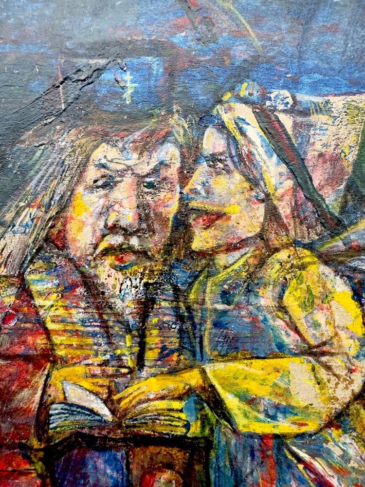 Original Russian Abstract Composition, Graphics, Postmodernism, Signed.