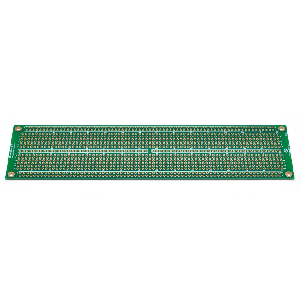 Premium 2" x 8" Protoboard PCB, ENIG Prototyping PCB, ST-PROTO-2-8