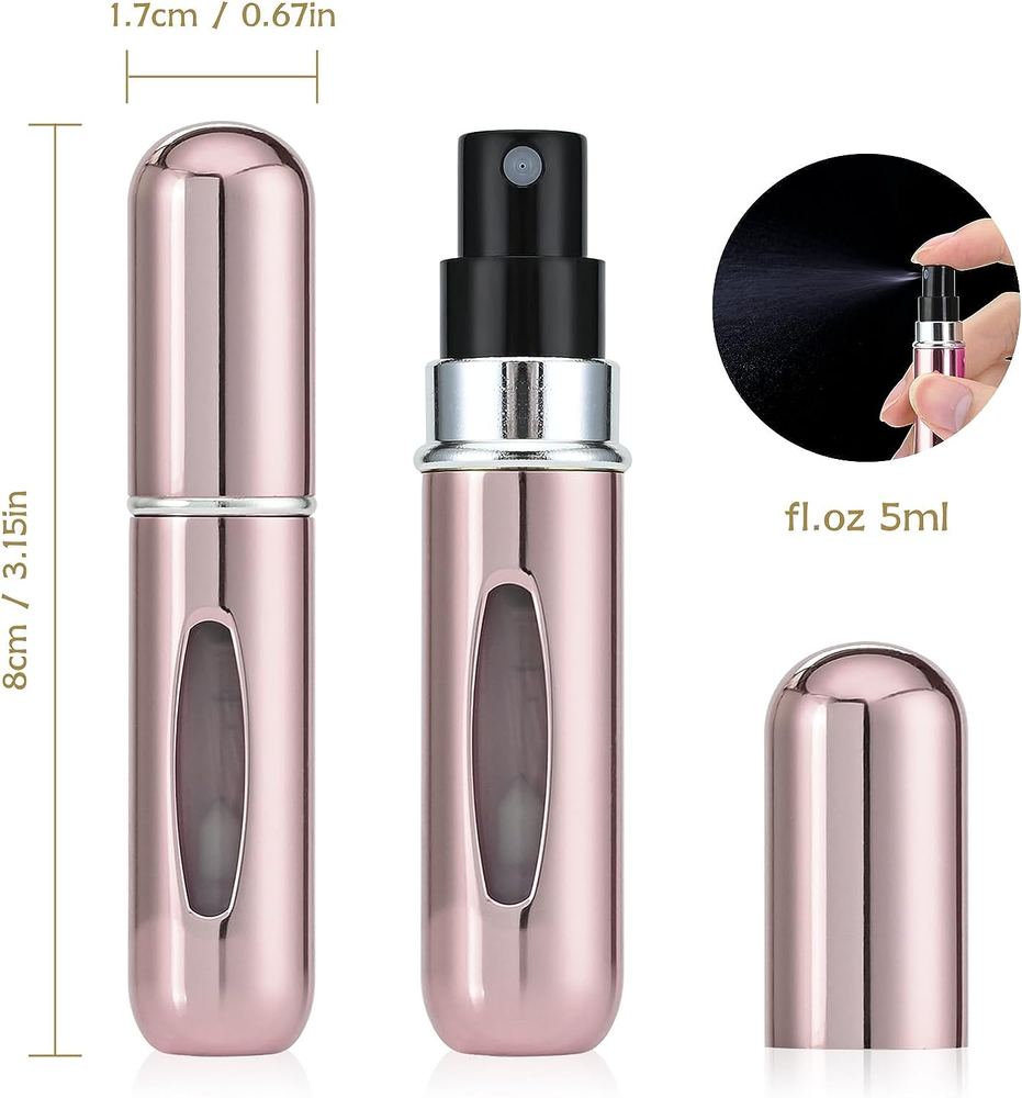 8 Pcs of 5Ml Portable Mini Refillable Perfume Atomizer Bottle Refillable