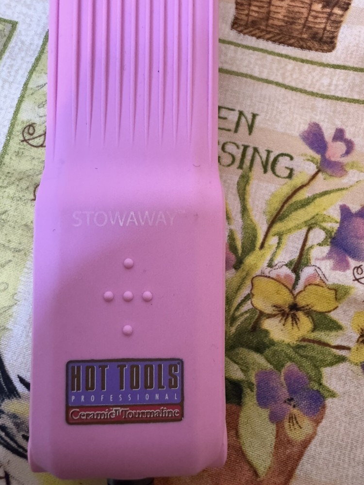 Hot Tools Professional Mini Stowaway Pink Flat Iron 6.5” Preowned