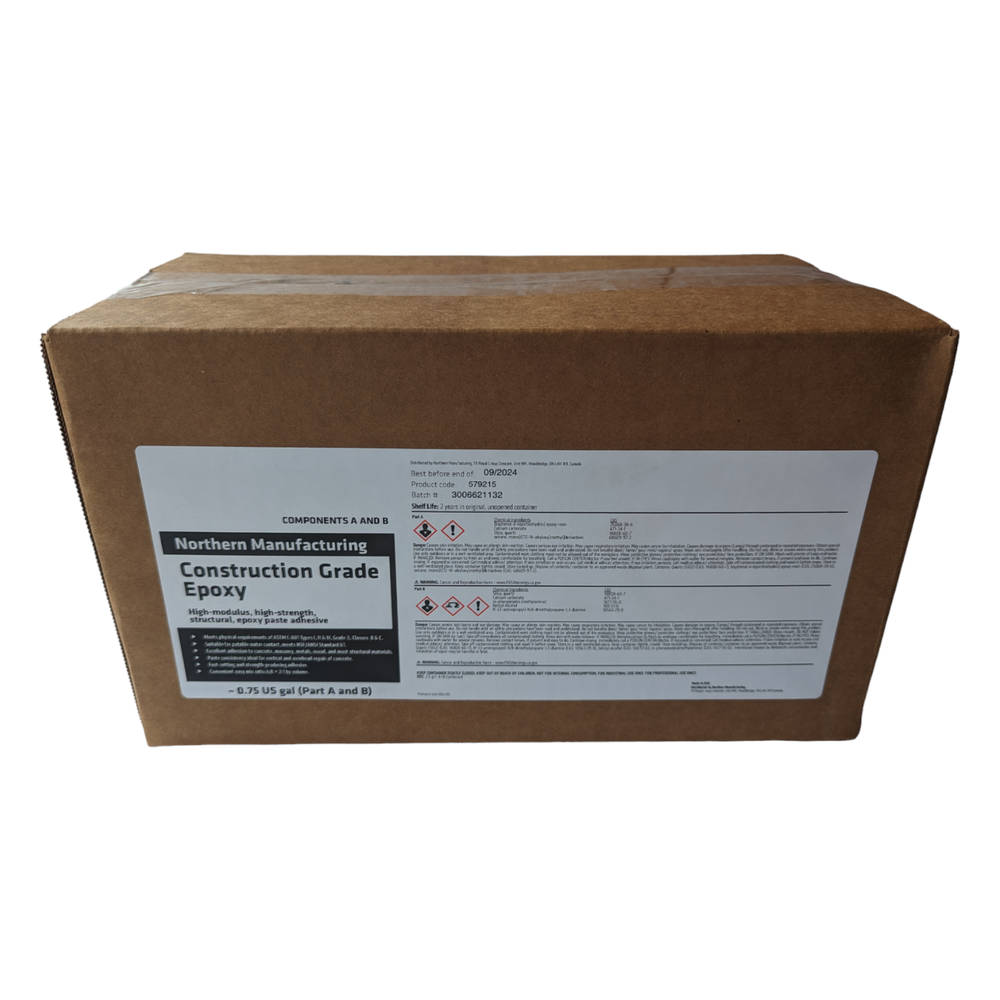 Construction Grade Epoxy paste adhesive Northern MFG 579215 components A B