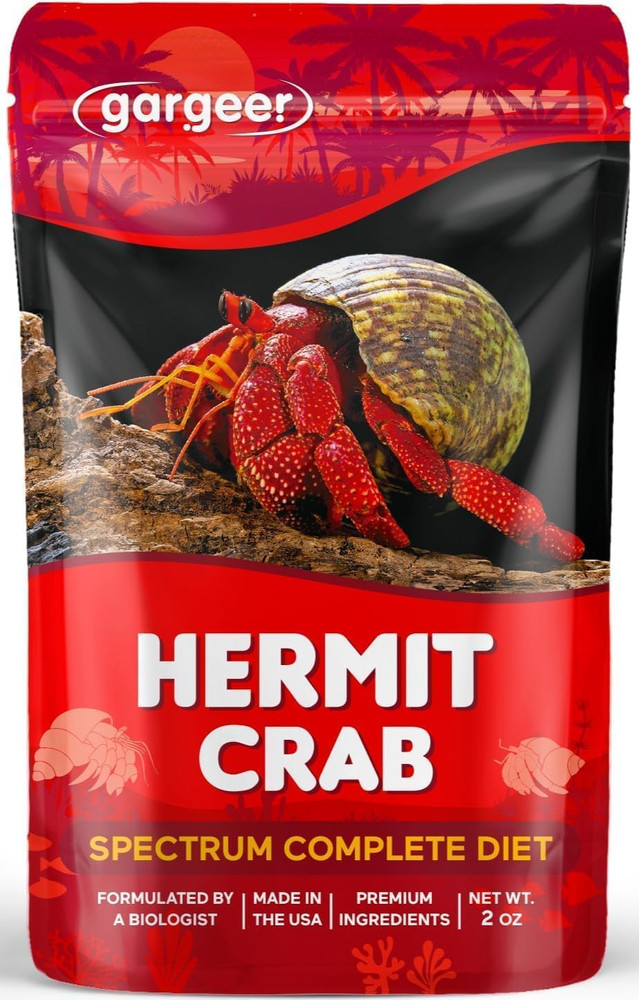 Gargeer 2Oz Hermit Crab Spectrum Complete Diet. Easily Digested, Non-Gmo Premium