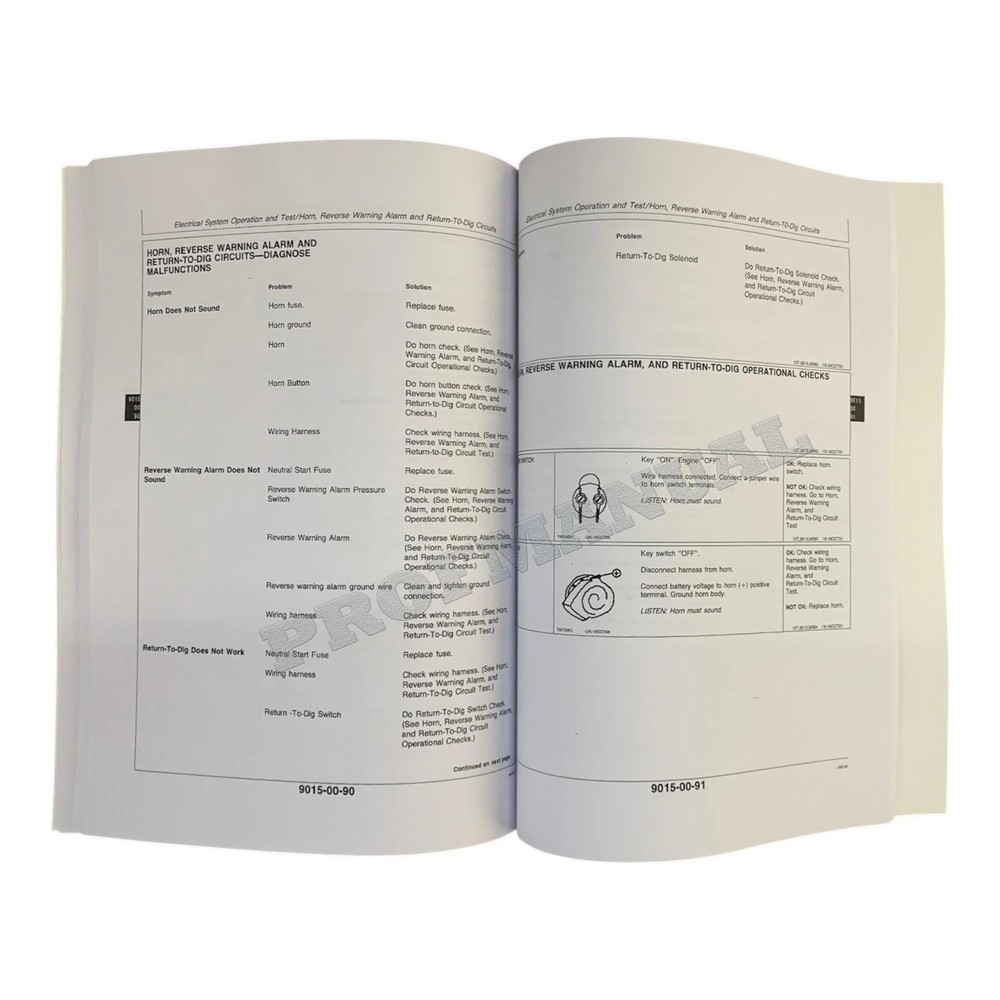John Deere 210C 310C 315C Loader Electrical Schematic Service Manual