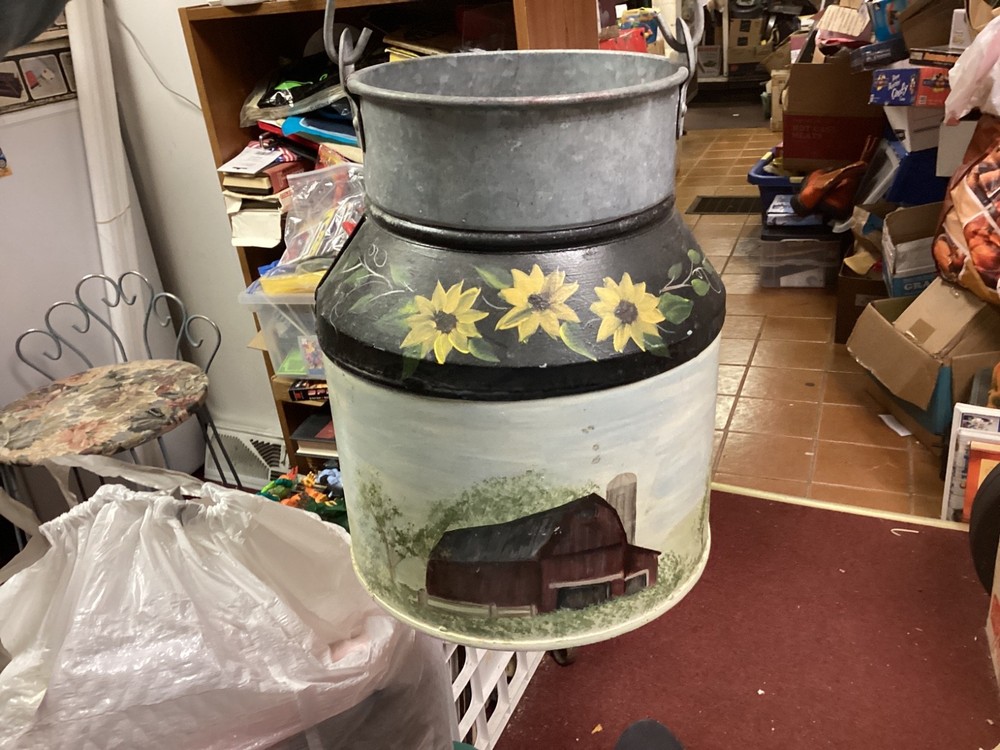 Painted Can Galvanized Steel with handle