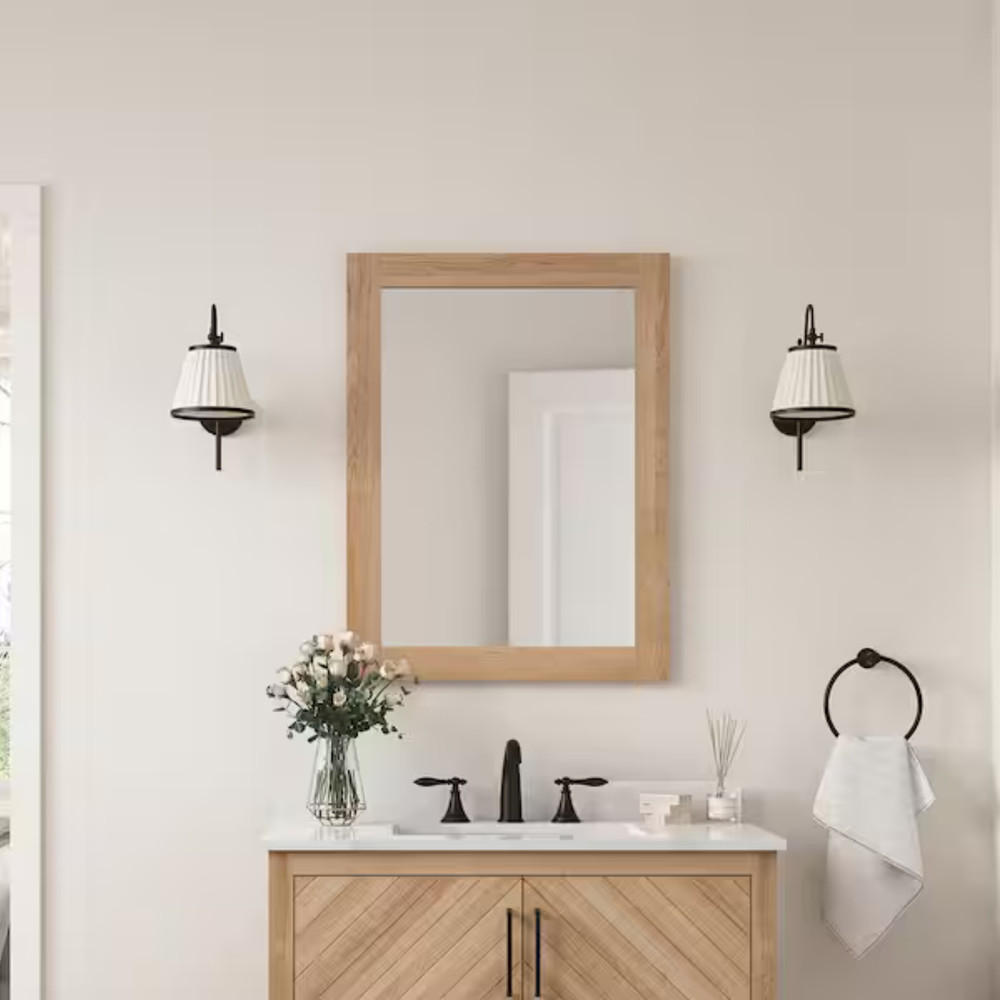 Glacier Bay Huckleberry 24 in. W x 32 in. H Rectangular Framed Wall Mount Bathro