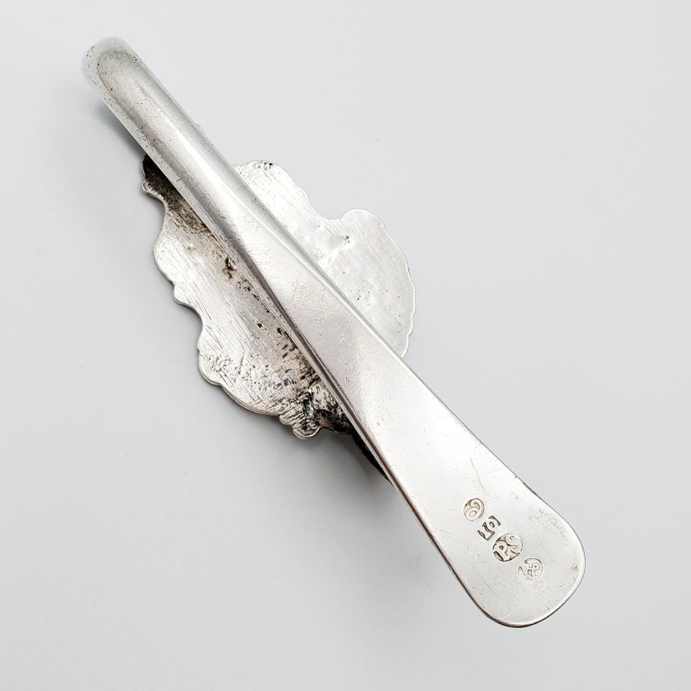 Large Heavy Dutch? Silver Chatelaine Hook Marked