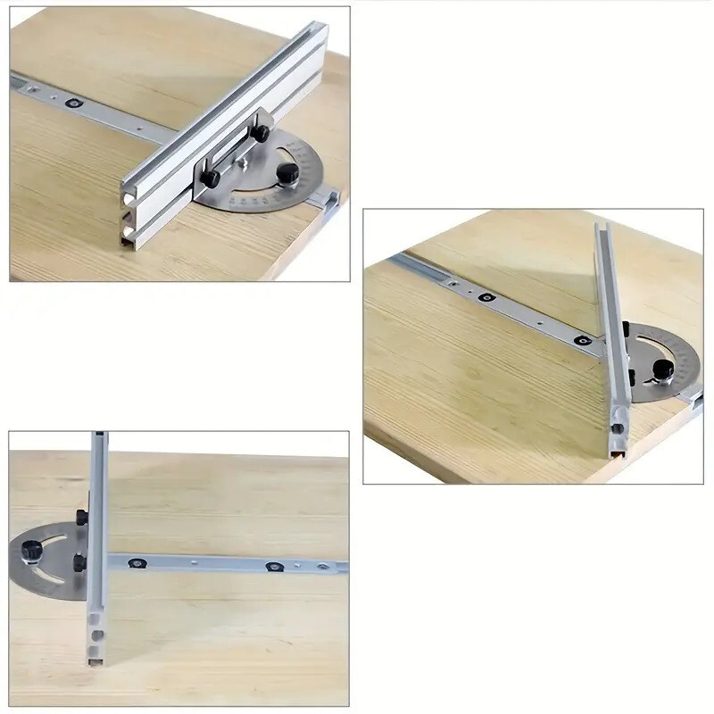 Woodworking Saw Guide Kit- T Track Protractor Miter Guage