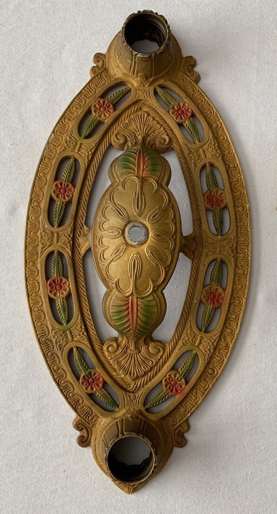 ART DECO CEILING LIGHT FIXTURE TWO LIGHTS C. 1930 YONIC DESIGN