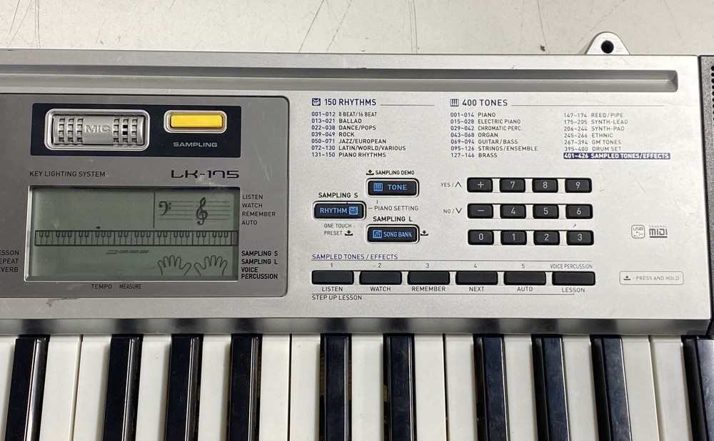 Casio Electronic Keyboard LK-175 Black 61 Keys