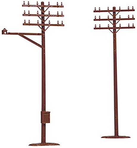 Atlas HO Scale Model Railroad/Train Accessory Telephone Poles (12 Pack)