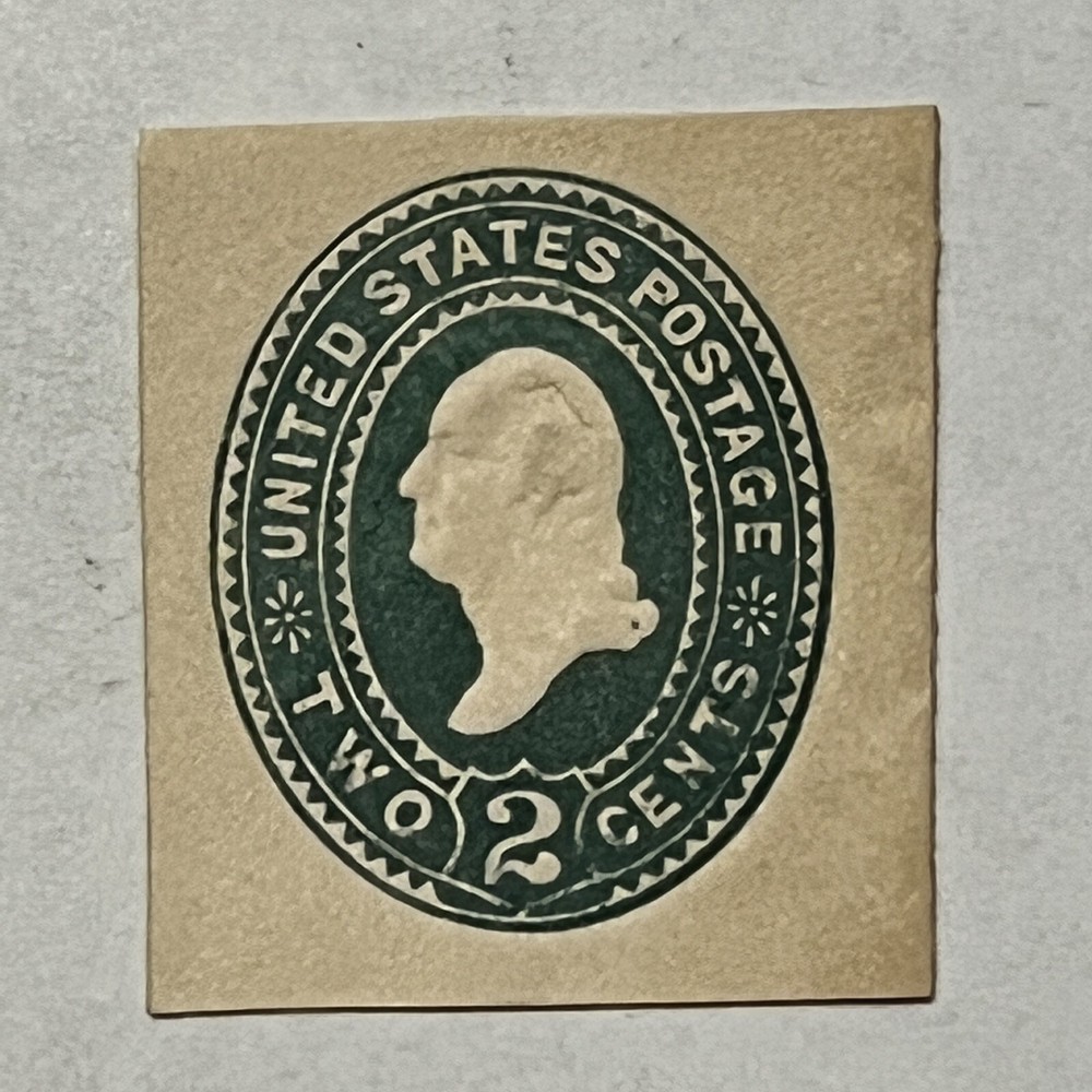 ERROR UNITED STATES CUT SQUARE GREEN BLEEDING INTO "CENTS"