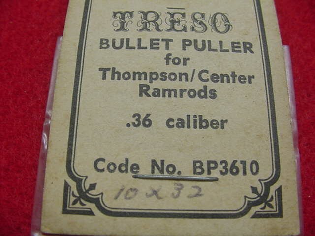 Tresso-.36 Caliber Bullet Puller for T/C Ramrods - 10-32 Thread- New !
