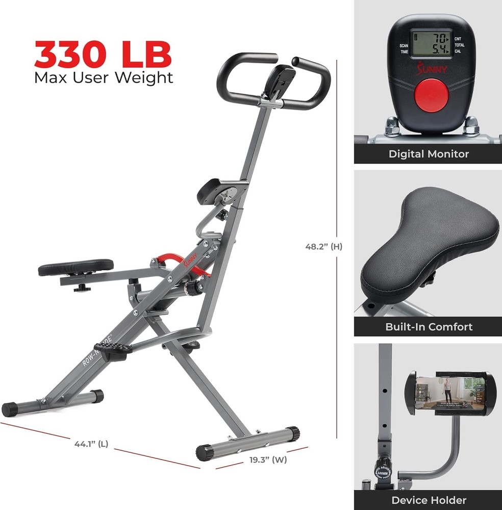Compact Full Body Squat Machine | 330lbs Capacity & Digital Tracking Features