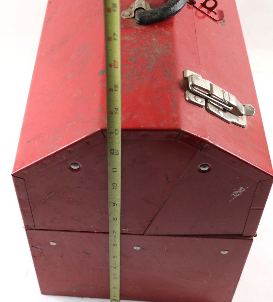 Craftsman Metal Tool Box Red with Handle, Lockable, Organizer Tray