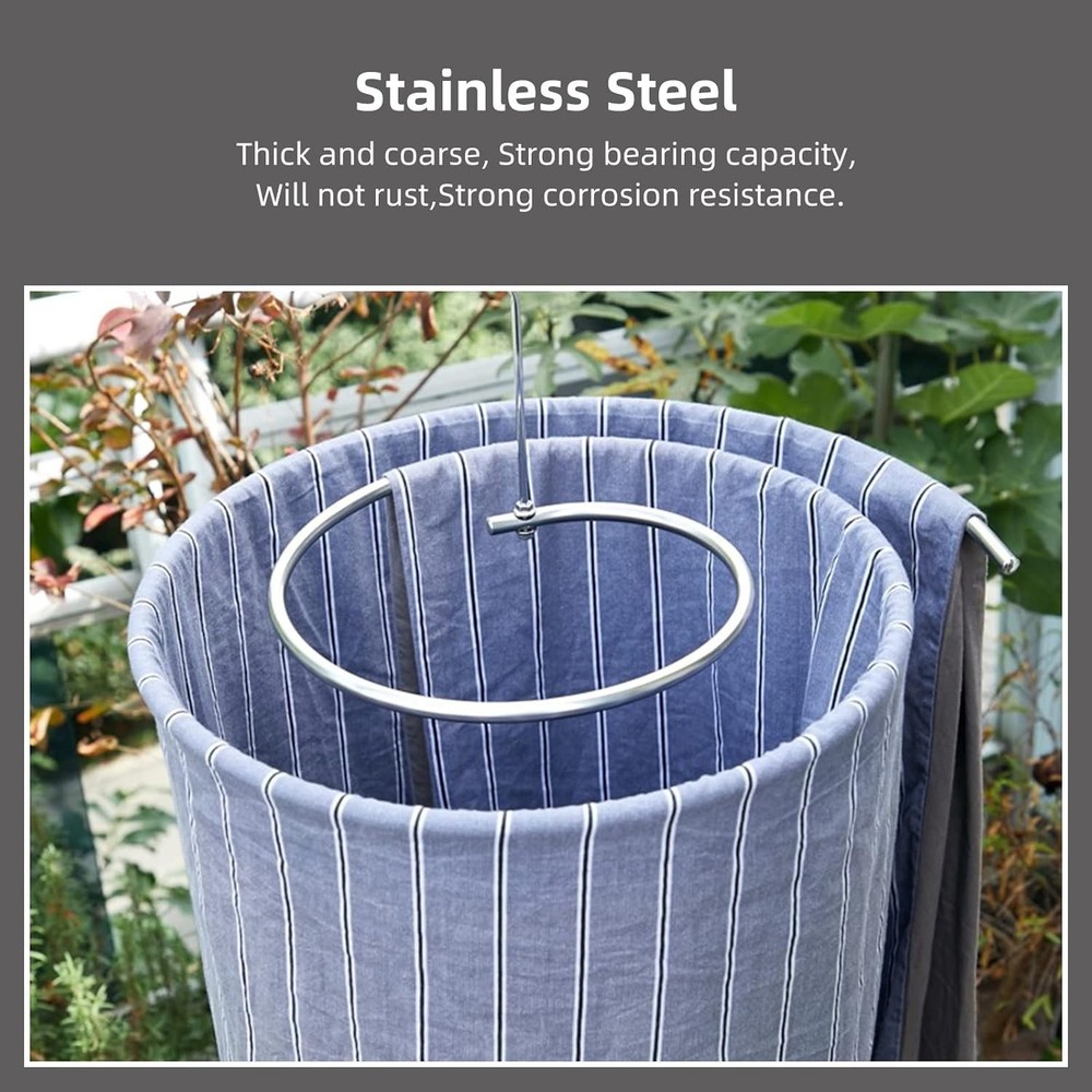 2 Pack Spiral Sheet Hanger, 304 SS Space Saving Blanket Covers Organizer.