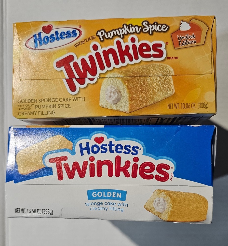 Hostess Twinkies Pumpkin & Original Snack Cakes, 2 Boxes