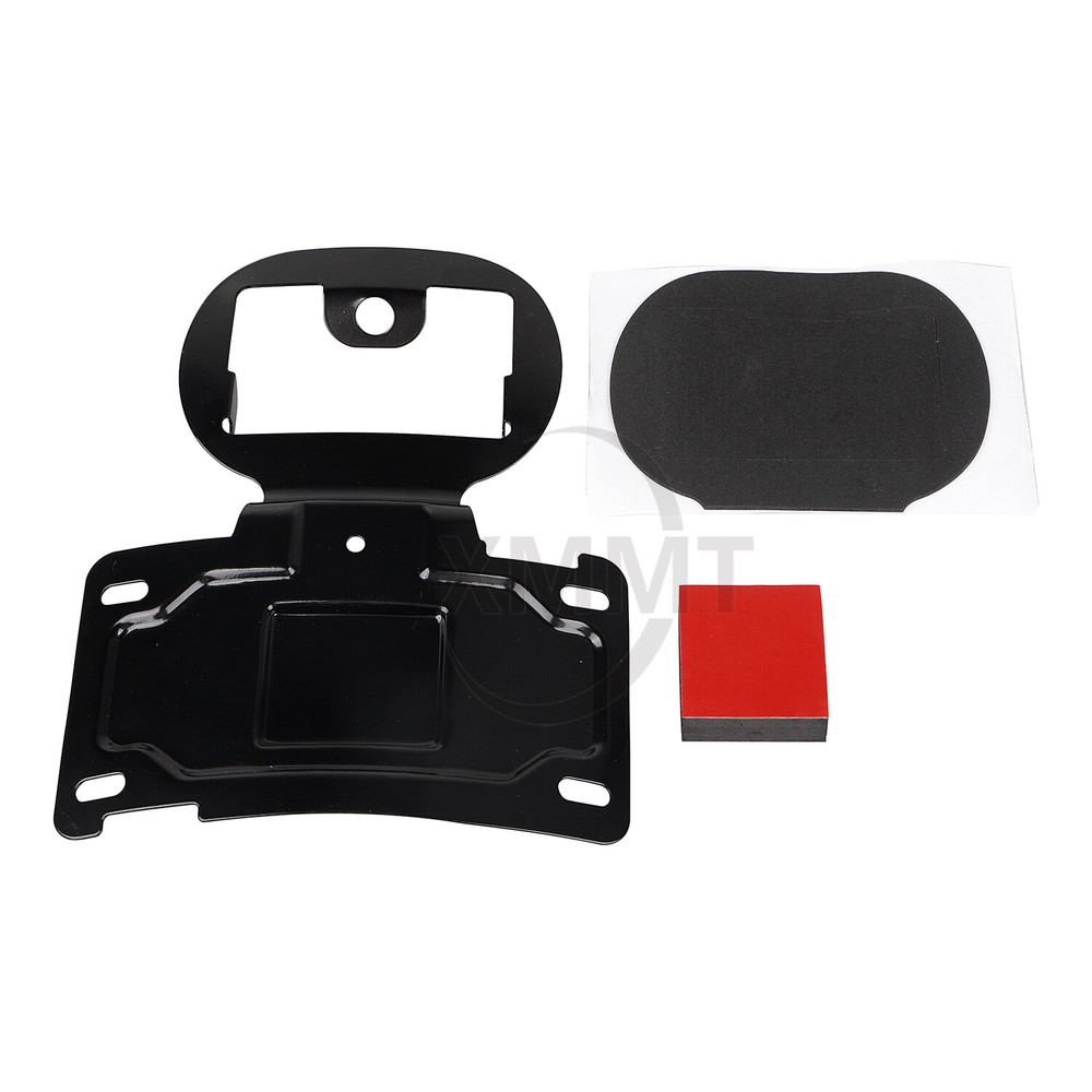 Black License Plate Frame Relocation Kit Fit For Harley Road Electra Glide CVO