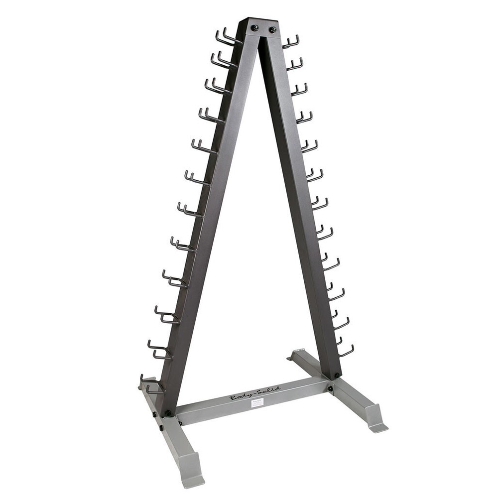 Body-Solid 12 Pair Vinyl Dumbbell Package with Rack