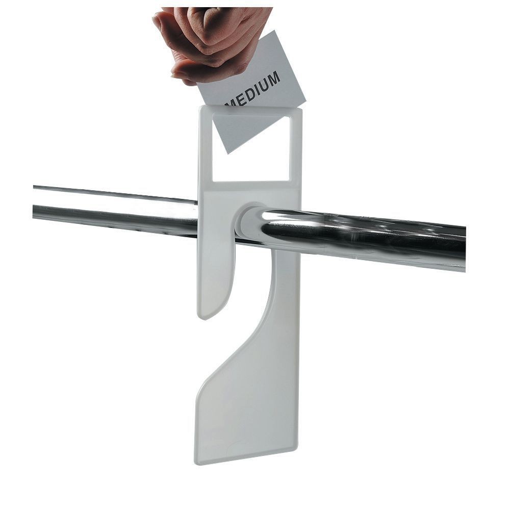 Clothing Rack Size Dividers with Insert Window