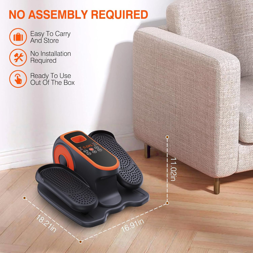 Under Desk Elliptical Machine, Electric Leg Exerciser While Sitting for Seniors,