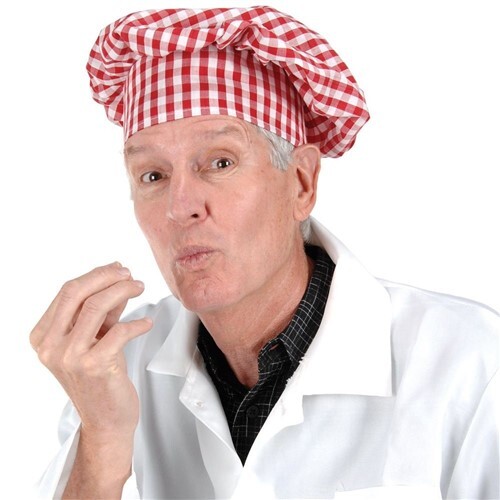 Gingham Fabric Chef's Hat Summer BBQ Party Decoration