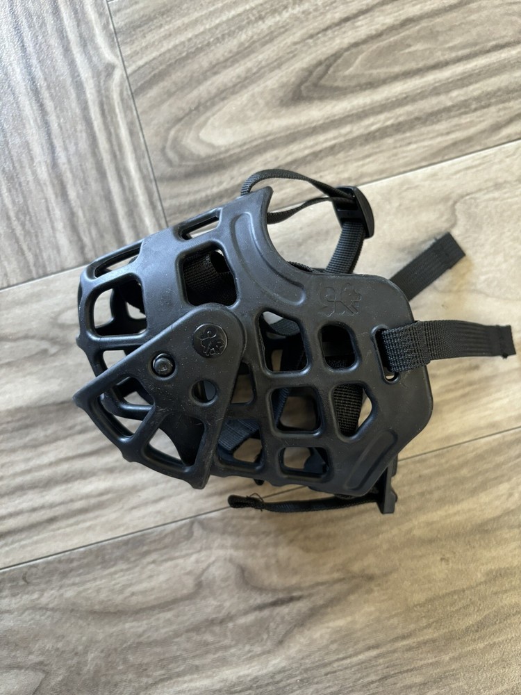 Dog Muzzle XL Breathable Basket Muzzle Black