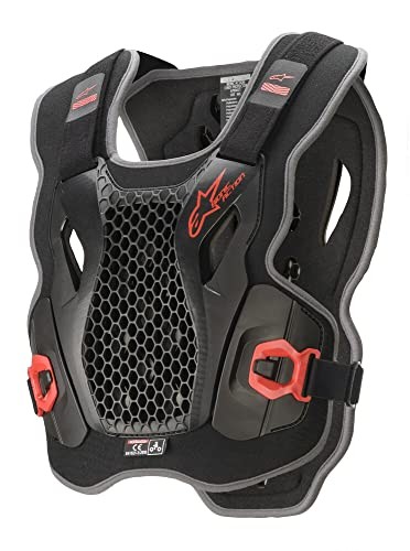 6700421-13-M/L Bionic Action Chest Protector - Black/Red (Medium)/XL