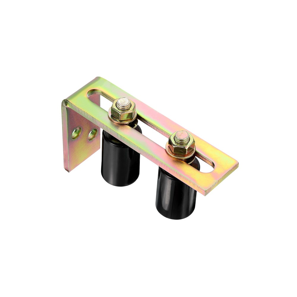 Slide Gate Guide Roller with l Post Bracket 2.4" Nylon Rollers Gate Black